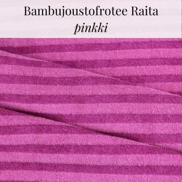 Bambujoustofrotee Raita pinkki